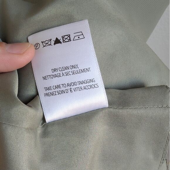 Jenny Yoo Elsie Off Shoulder Flutter Sleeve Green Chiffon Dress, sz 2 - Picture 9 of 13